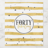 金ゴールド40歳と素晴らしい誕生日パーティワインラベル ワインラベル (シングルラベル)