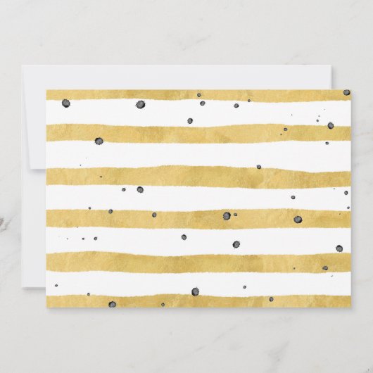 金ゴールド40歳と素晴らしい40歳の誕生日パーティの招待状 招待状 (裏面)