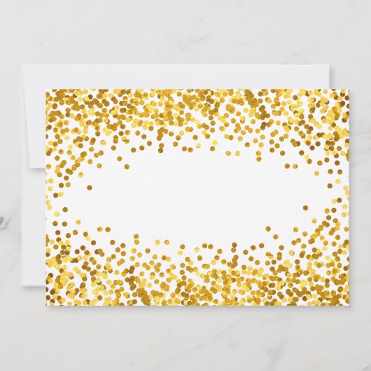 金ゴールド40歳と素晴らしい40歳の誕生日パーティの招待状 招待状 (裏面)