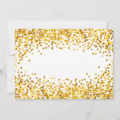 金ゴールド40歳と素晴らしい40歳の誕生日パーティの招待状 招待状 (裏面)