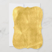 金ゴールド40歳の誕生日パーティー招待状 招待状 (裏面)