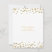 金ゴールド40歳の誕生日救日紙吹雪 招待状 (裏面)