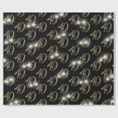 金ゴールド40歳の誕生日 ラッピングペーパー (フラット)