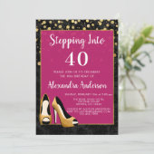 金ゴールド40誕生日パーティーへの参加 招待状 (スタンド正面)