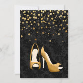 金ゴールド40誕生日パーティーへの参加 招待状 (裏面)