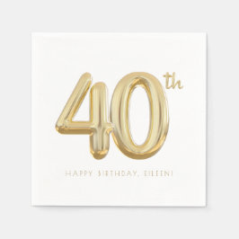 金ゴールド440歳の誕生日バルーンパーティー スタンダードカクテルナプキン