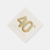 金ゴールド440歳の誕生日バルーンパーティー スタンダードカクテルナプキン (角)