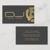 金ゴールド45レコードアダプタロゴDJ 名刺 (正面/裏面)