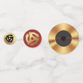 金ゴールド45 RPMビニールレコード紙吹雪-レトロ音楽Pa コンフェッティ (裏面)