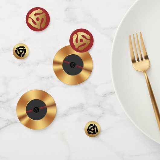 金ゴールド45 RPMビニールレコード紙吹雪-レトロ音楽Pa コンフェッティ (グループ)