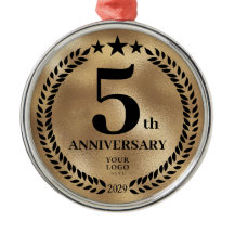 金ゴールド5周年記念カスタム事業ロゴ