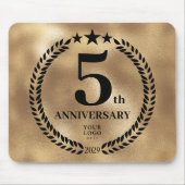 金ゴールド5周年記念事業 マウスパッド (正面)