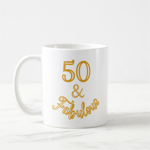 金ゴールド50と素晴らしいモノグラムデザイン コーヒーマグカップ