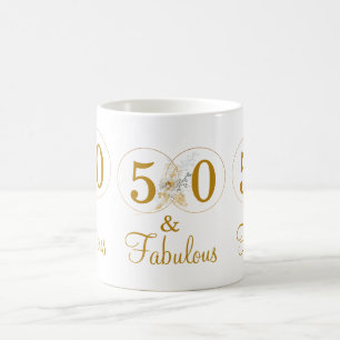 金ゴールド50と素晴らしい50誕生日コーヒーマグ コーヒーマグカップ