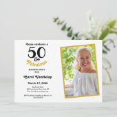 金ゴールド50と素晴らしい50誕生日 招待状 (スタンド正面)