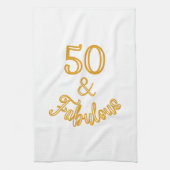 金ゴールド50と素晴らしい キッチンタオル (縦)