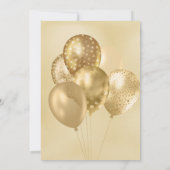 金ゴールド50位と素晴らしい50位の誕生日招待状 招待状 (裏面)