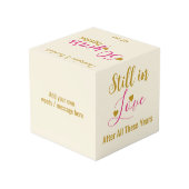 金ゴールド50周年ピンクの写真 フォトキューブ (裏面アングル)