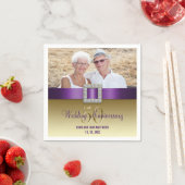 金ゴールド50周年結婚紙ナプキンス スタンダードカクテルナプキン (インサイチュ)