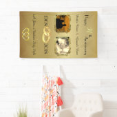 金ゴールド50周年記念パーソナライズされた写真 横断幕 (インサイチュ)