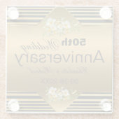 金ゴールド50周年記念結婚ガラスコースター ガラスコースター (裏面)