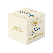 金ゴールド50周年記念青写真 フォトキューブ (裏面アングル)