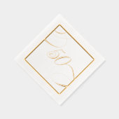 金ゴールド50書道マイルストーン誕生日記念日 箔ナプキン (右)