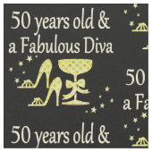 金ゴールド50歳と素晴らしいDIVA誕生日 ファブリック (クローズアップ)