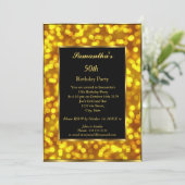金ゴールド50歳の誕生日パーティー 招待状 (スタンド正面)