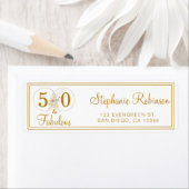 金ゴールド50素晴らしい誕生日スクリプト差出人住所L ラベル (インサイチュ)