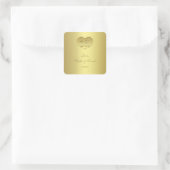 金ゴールド50結婚周年我々はまだ行う スクエアシール (バッグ)