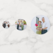 金ゴールド50結婚周年記念写真テーブル紙吹雪 コンフェッティ (裏面)