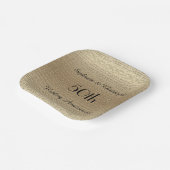 金ゴールド50結婚周年記念 ペーパープレート (傾斜あり)