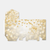 金ゴールド50誕生日サンキューユキュフローラ灯 フェイバーボックス (折り畳みなし)