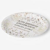 金ゴールド50誕生祝い ペーパープレート (アングル)