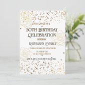 金ゴールド50誕生祝い 招待状 (スタンド正面)