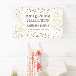 金ゴールド50誕生祝い 横断幕