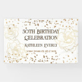 金ゴールド50誕生祝い 横断幕 (横)