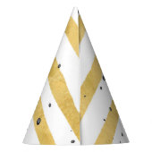 金ゴールド50 &素晴らしい誕生日紙吹雪紙帽 パーティーハット (裏面)