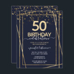 金ゴールド50th誕生日パーティバジェット招待状<br><div class="desc">フェイク縁どエレガント紙吹雪の輝く金ゴールドのハイライトがトップに縁どある。すべての文字は調整可能で、簡単は独自のパーティーニーズに合わせて変更できる。80歳素晴らしエレガントの誕生日テンプレートデザイン。</div>