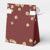 金ゴールド60誕生日サンキュー紙吹雪Burgundy フェイバーボックス (裏面サイド)