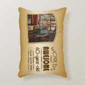 金ゴールド60誕生日ワールド最高ののカスタムフォトフレーム アクセントクッション (正面(垂直))