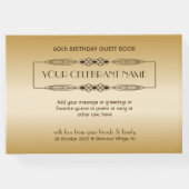 金ゴールド60誕生日ワールド最高ののカスタムフォトフレーム ゲストブック (裏面)