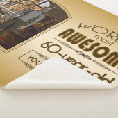 金ゴールド60誕生日ワールド最高ののカスタムフォトフレーム シェルパブランケット (3/4)