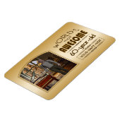 金ゴールド60誕生日ワールド最高ののカスタムフォトフレーム マグネット (左側)