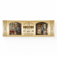 金ゴールド60誕生日ワールド最高ののカスタムフォトフレーム