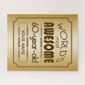 金ゴールド60誕生祝いワールドファブラス ジグソーパズル (横)