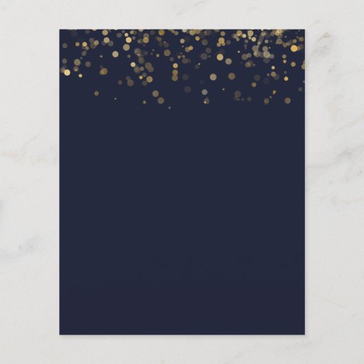 金ゴールド60th誕生日パーティバジェット招待状 (裏面)