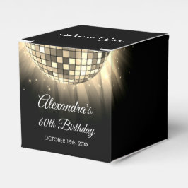 金ゴールド60th Birthday Party 70's Disco Ball フェイバーボックス