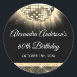 金ゴールド60th Birthday Party 70's Disco Ball ラウンドシール<br><div class="desc">金ゴールド70のディスコボールステッカーで60誕生祝いを高めポップ・アートの、パーティーに色とレトロを加えしゃれているる。このシールは、ディスコをテーマにしたbashや'70sノスタルジアのtouchを注入したい任意のイベントを補完するのに最適である。このステッ鮮やかカーは、金ゴールドの陰で、エネルギーとおもしろいを醸し出す。ディスコのボールグラフィックは、ダンスフロアがライトで照らされたディスコ熱の時代に戻きらめくる。各ステッカーは機能的なアクセサリーだけでなく、70年代のエッセンスを捉えたパーティーデコールの一片である。その印象的なデザインと高品質の接着剤で、それはあなたのマイルストーンの誕生日の祭りにグルーヴとカラフルのtouchを追加する準備ができている。金ゴールド60th Birthday Party 70のディスコ祝ボールのステッカーでダンスや思い出の準備ができ、あなたの特別な日をさらに思い出に残す。</div>